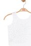 Nk Girl's Sleeveless Sparkling Stone Crop Top 8-14 Years Ecru - 4