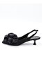 Peri 3312 Black Satin Women's Sandals - 7