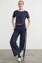 Wide Leg Sweatpants with Piped Side Pockets