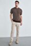 Striped Crew Neck Knitwear T-Shirt - 4