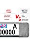Car Plate Number Holder Small Black - Pack of 2 Holder for (Dubai) Only