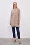 Bürümcük Fabric Crew Neck Tunic with Slits on the Sides - 2