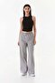 Gabardine Palazzo Trousers with Elastic Waist Pockets