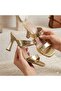 Kindep Limo Two Band Women's Evening Dress Heeled Slippers Gold - 4
