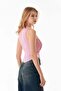 Ribbed Halter Neck Stitched Crop Body - 3