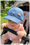 Baby Summer Hat - Soft Jean Baby Cap with Cat Emblem (0-18 Months) (Size 43-46 cm) - 7