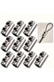 20 Sets of Stainless Steel Wire Rope Clamps, Adjustable Self-Locking Fasteners, Double-Hole Faste... - 8