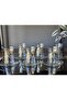 12 Pieces for 6 People 24K Handcrafted - Real Gold Embossed Tea Set Hi̇podrom Mix - 2