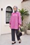Baby Collar Buttoned Tunic - Pink - 3