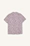 Regular Fit Crew Neck Floral Short Sleeve Purple Shirt I6173Az26Hs - 6