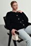 Women's Soft Plush Look Beard Knitwear Cardigan Jacket - 5