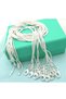 40CM 10pcs-lot Hot 10pcs/Lot 16/18/20/22/24/26/28/30 Inch 1.2mm Snake Chain Necklace Silver Color Fo - 5