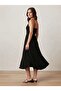 Black Flowy Dress That Doesn'T Absorb Sweat for Daily Use