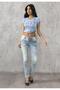 Cbw-0347a weathered ice blue Slim Fit women's jeans