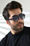Men's uv400 navy retro pilot sunglasses 23001-1 c33 - 3