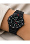 Sea, Pool Waterproof 33 mm Case Diameter Boy's Wristwatch Black Color Anti Allergic Silicone Band