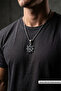 Spear Biohazard Handcrafted Stainless Steel Chain Men's Necklace - 2