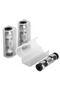 3PCS PTFE Tube Connector Stainless Steel Bowden Coupler Compatible with Bambu Lab X1/X1C/X1E/P1P/P1S