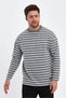 STRIPED COMFORT FIT BASIC SWEATSHIRT (B23-00158) - 2