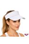 White Adjustable Velcro Visor Hat Uv Sun Protection Casual Beach Tennis Hat - 3