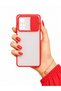 Xiaomi Mi 10t 5g Compatible Case with Sliding Camera Protection Matte Lens Phone Case - Red