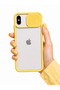 iPhone XS 6.5 Compatible Case Camera Slider Matte Back Surface Color Frame Lens Cover