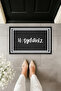 Modern Digital Printing - Welcome Door Mat with Black Background Frame and Heart - Door Mat - 2