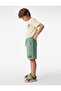 Printed, Lace-Up Waist, Textured Cotton Shorts - 2