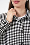 Women's Crowbar Pattern Oversized Shirt 3854 - Black - White - 7