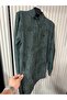 Men's 2-thread compact combed cotton patterned khaki jacket - 3