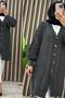 Zübeyde Hirka Acrylic Yarn Fabric Women's Smoked Buttoned Cardigan - 3