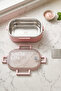 Smile Life 980 ml 304 Stainless Steel Lunch Box – with Removable Divider, Locks on 4 Sides - 3