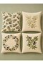 Olive Harmony 4-Piece Digital Print Polyester Kirlent Cover Set (Kr)