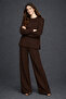 Aktilit Cotton Thread Ribbed Slit Knitwear Set
