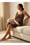 Set of 2 - Intimates Knee Length Night Dress with Straps Assorted Design Cotton - 6