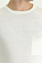 Crew Neck Slim Fit Slim Fit Cotton Linen Blended Knitwear Sweater - 4