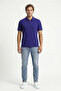 Polo Neck Regular Fit Embroidered Cotton T-Shirt - 4