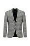 6 Drop Regular Fit Standard Cut Checkered Linen Blend Jacket - 2