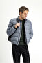 Windproof Sports Inflatable Jacket with Bag, Stand Collar, Zipper, and Pockets