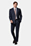 4 Drop Relaxed Fit Comfortable Cut Pointed Collar Elastic Waist Wool Patterned Double Breasted Suit - 4
