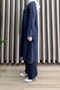 Esi̇n Takim Crystal Fabric Women's Anthracite Two-Piece Suit with Decorative Button Detail on Front and Sleeves and Pants - 2