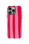 iPhone 15 Pro Max Vorian Dual Layer Case Raspberry Bold Stripe