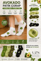 5 pairs women's avocado print ankle socks cotton colorful casual short socks - 2