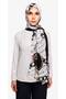 Chain Patterned Shawl - White - 3