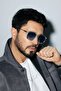 Silver Square Frame Polarized Sunglasses B008805 - 6