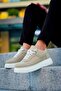 Kb-X20 Kuback Beige Suede Casual Men's Shoes - 6