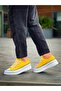 Kb-Cx-3 Kuback Short Yellow Linen White High Sole Sneakers - 4
