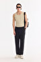 Men's Beige Sleeveless Basic Ribbed Regular Fit Undershirt B001058 - 7