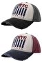 Unisex Vintage Nyc Brooklyn Embroidered Adjustable Baseball Cap Hat Set of 2 - 6