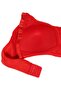 Women's Red Unpadded Underwire-Free Bra - 3